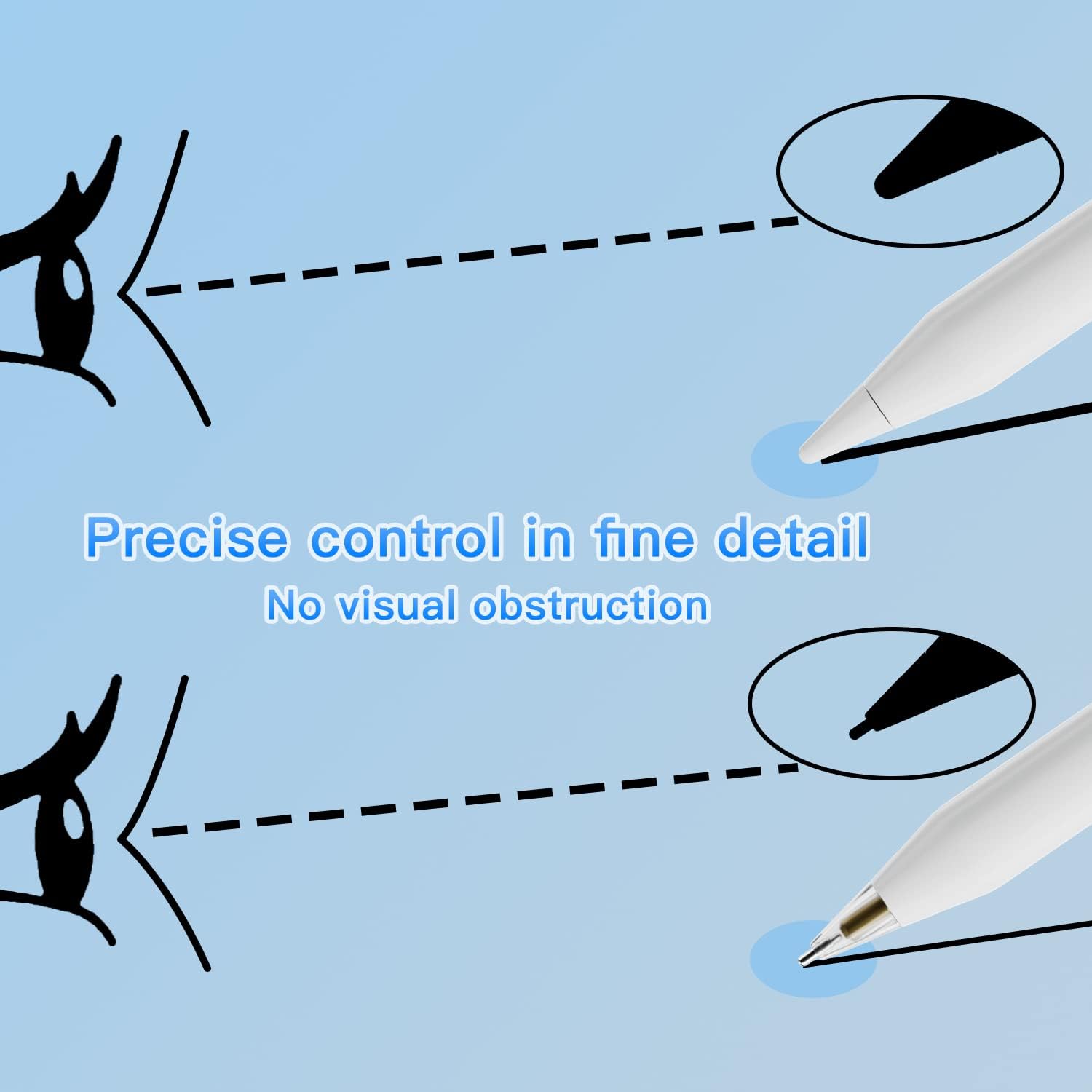Puntas de repuesto de metal para Apple Pencil de 12 generación, punta fina, control similar a un bolígrafo, compatible con lápiz iPad, no se