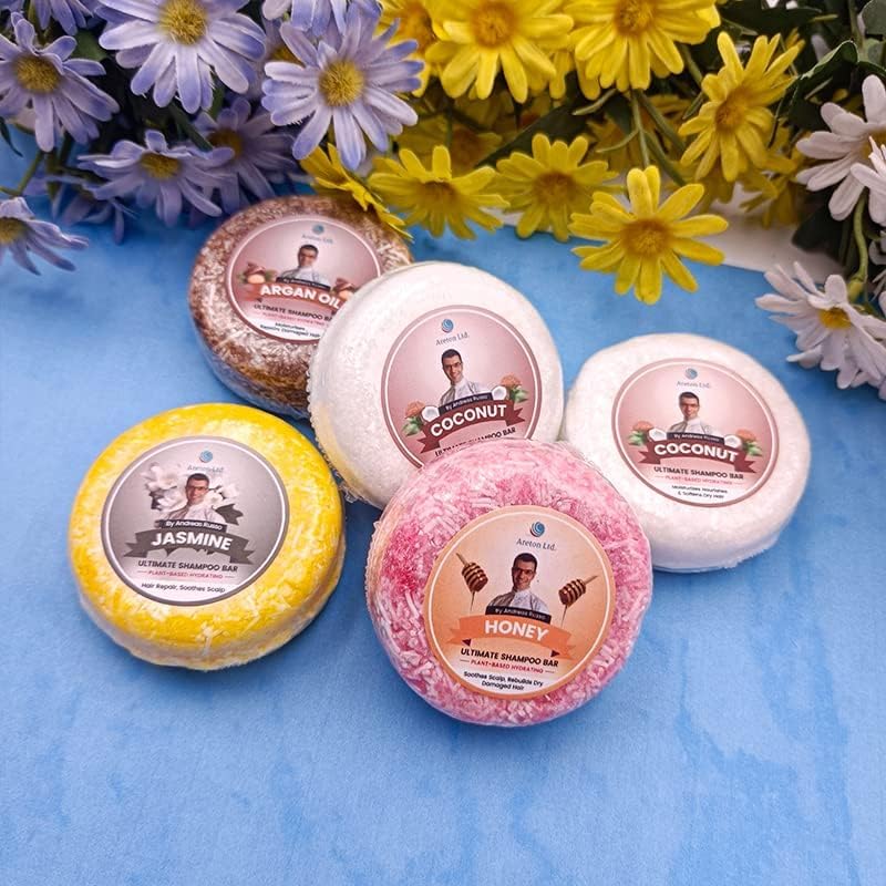 Barra de champú sólida hecha a mano  Barra de champú natural y acondicionador para cabello seco, nutrición del cabello, evita puntas derramadas con