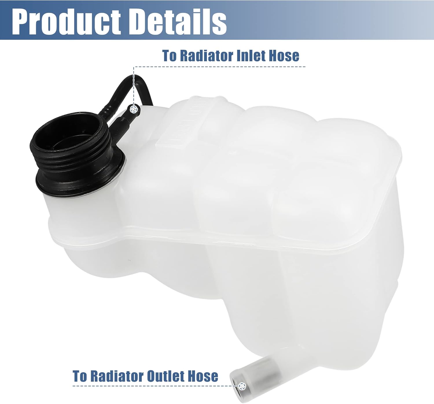 X AUTOHAUX Tanque de depósito de radiador de refrigerante PCF101410 Botella de expansión de desbordamiento de refrigerante para tierra para Rover