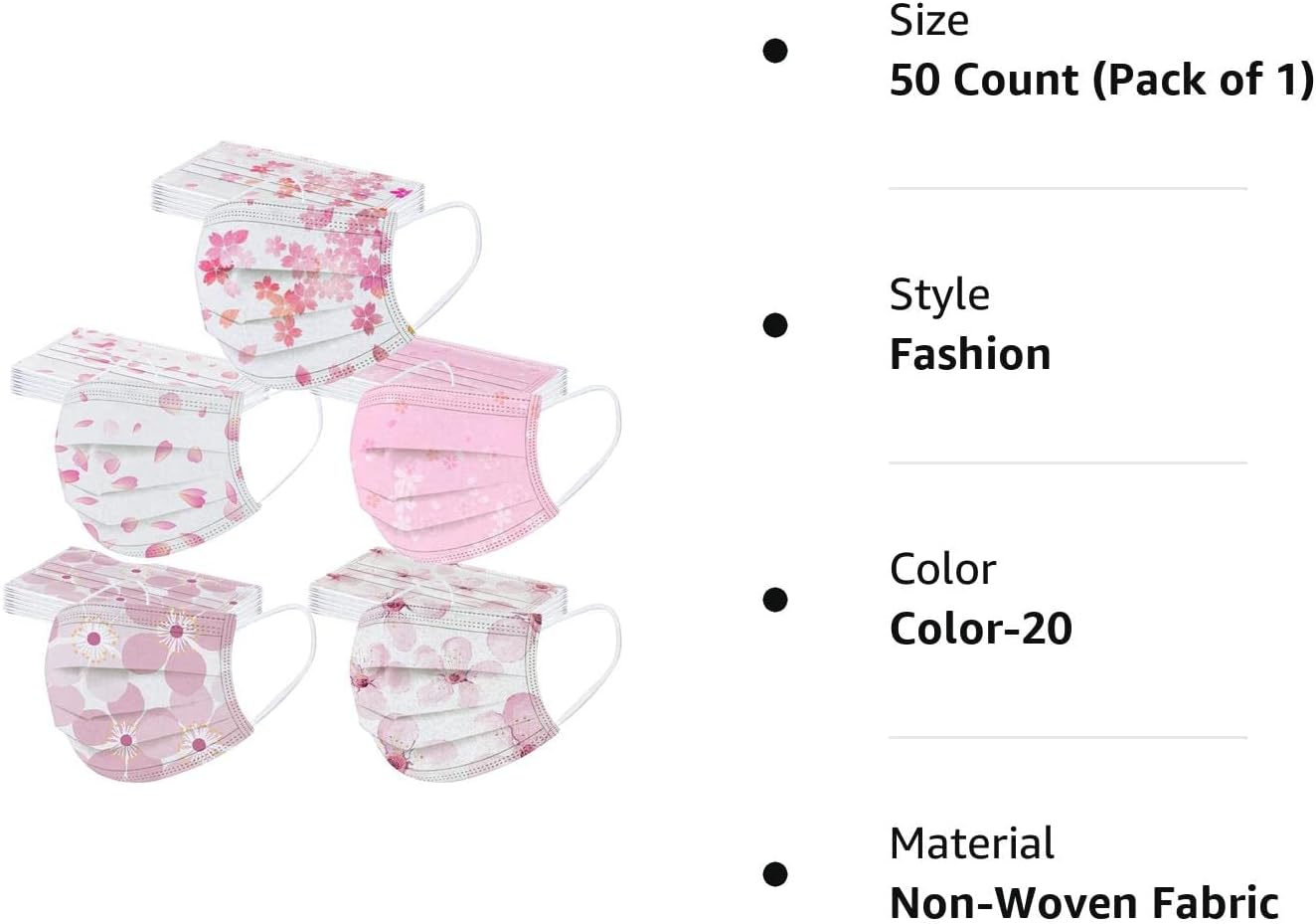 Cubrebocas desechables para el Día de la Madre, 50 unidades, transpirables, de 3 capas, máscaras de papel para mujeres y hombres
