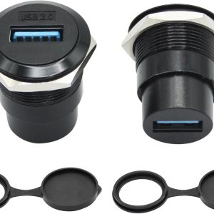 Maixbomr 2 conectores USB 3.0 de montaje en panel, USB A hembra a hembra a hembra con tapón antipolvo, adaptador de acoplador de extensión de datos Maixbomr 2 conectores USB 3.0 de montaje en panel, USB A hembra a hembra a hembra con tapón antipolvo, adaptador de acoplador de extensión de datos