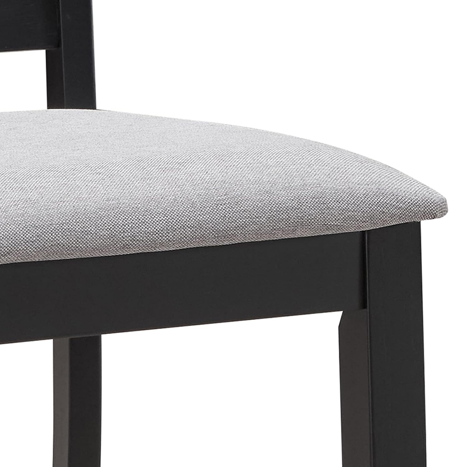 Duhome – Juego de 2 sillas de comedor de madera de goma con respaldo, sillas de comedor de tela, sillas sin brazos para sala de estar, restaurante,