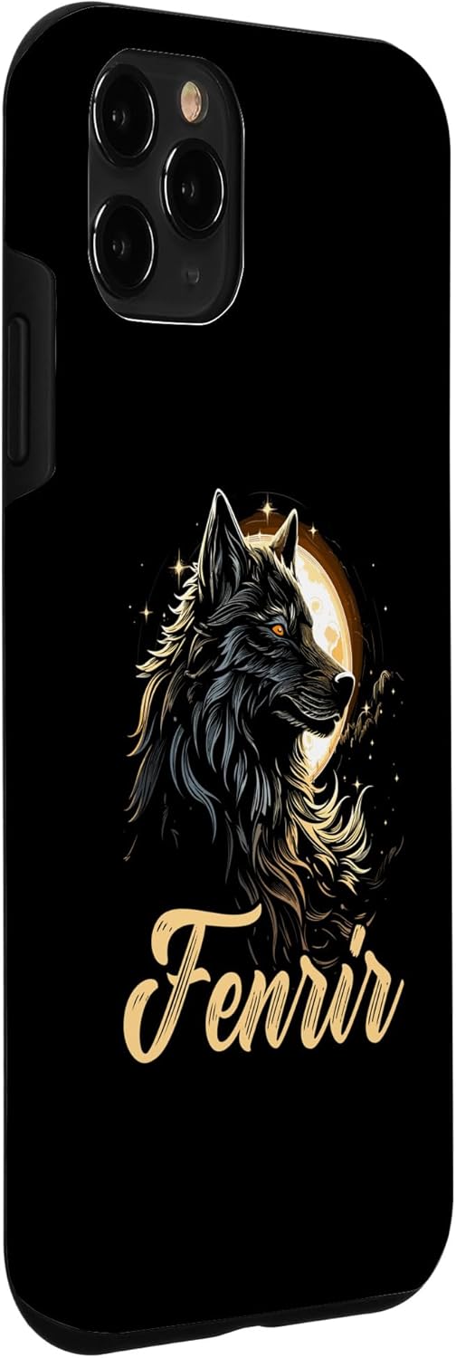 Funda para iPhone 11 Pro Fenrir Wolf Viking Orgullo escandinavo Norsemen Odines Wolf