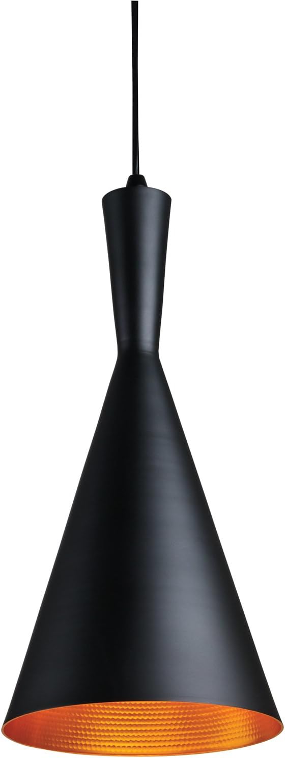 Sunlite 07028-SU – Colgante de cono de inspiración vintage, decoración de granja, base mediana (E26), longitud de cable ajustable de 78 pulgadas,