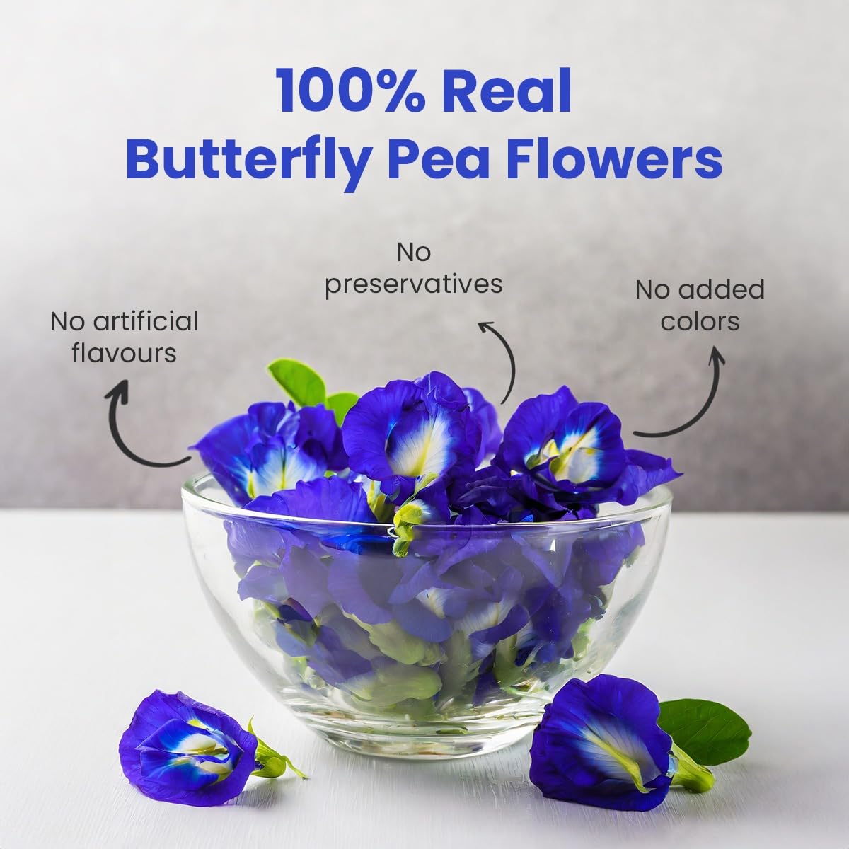 BLUE TEA – Flor de guisante de mariposa – 30 bolsas de té piramidales  Color natural de los alimentos  Té helado azul púrpura y rosa natural,