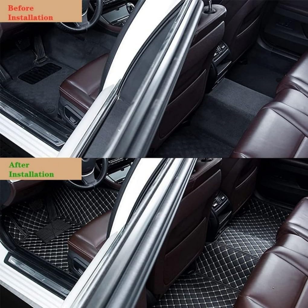 Alfombrillas personalizadas de cuero artificial para automóvil, impermeables, antideslizantes, adecuadas para automóviles, SUV, camionetas, protegen