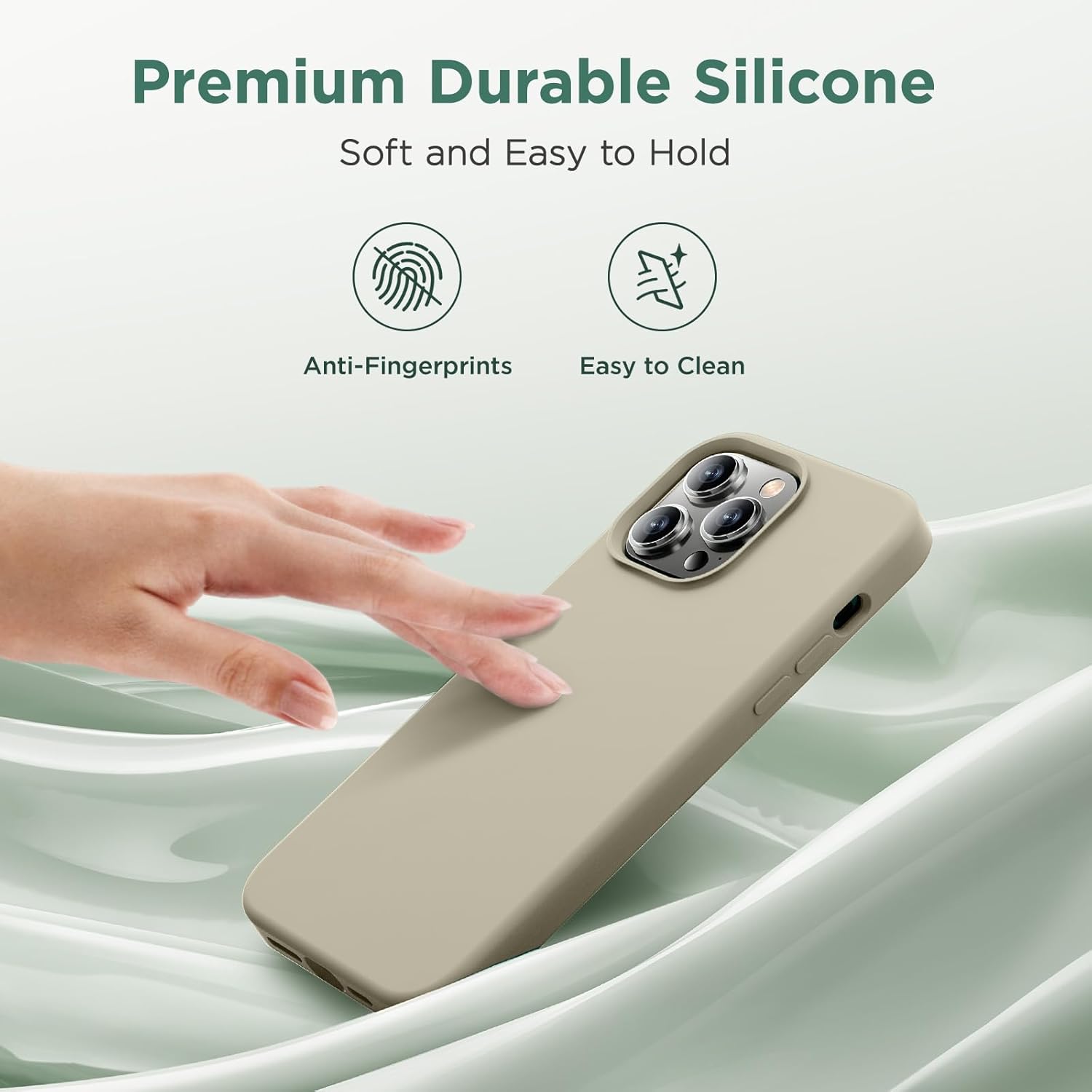 Cordking Funda para iPhone 14 Pro Max, silicona líquida de alta calidad a prueba de golpes para iPhone 14 ProMax con forro de microfibra suave
