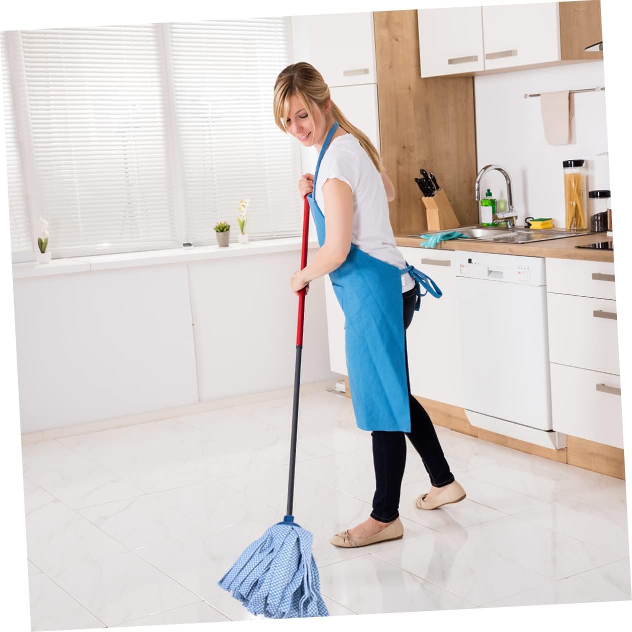 STOBAZA 6 piezas de repuestos para trapeador en seco para reemplazar el agua, cabezal de cocina, absorbe el agua, absorbente de trabajo, herramienta