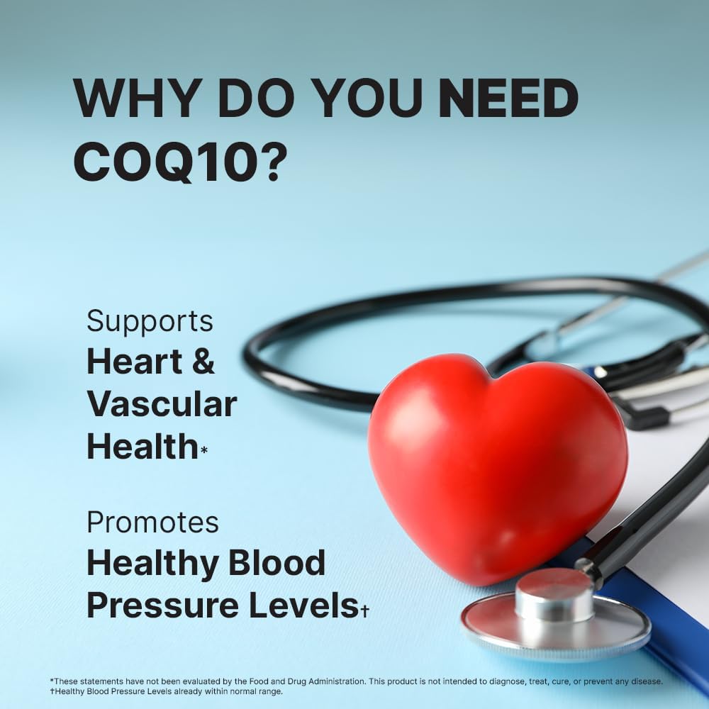 Rio CoQ10 Extra Strength 200mg – Coenzima Q10 – Suplemento antioxidante para la salud vascular y cardíaca y producción de energía – 30 cápsulas