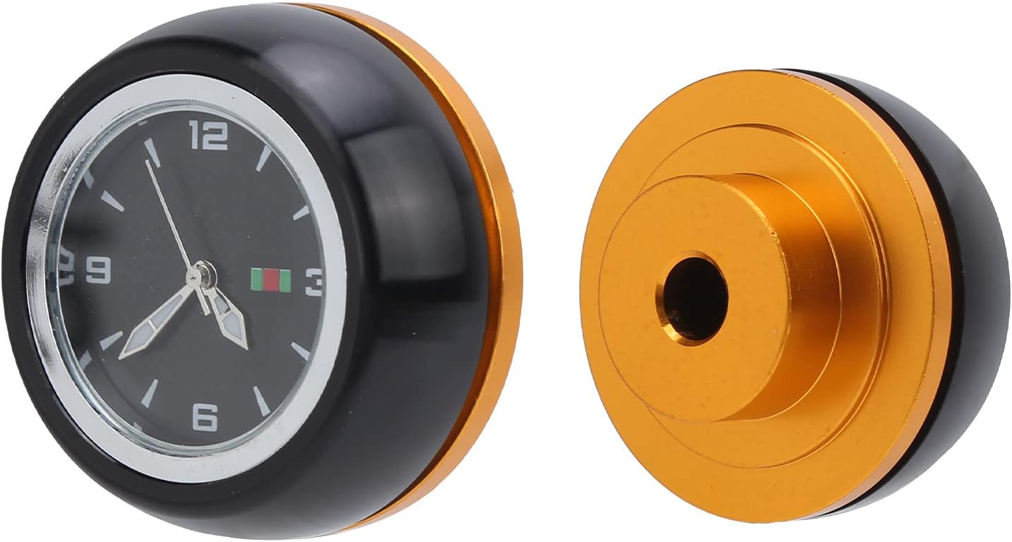 RiToEasysports Cubierta de auriculares de bicicleta de aleación de aluminio multifuncional tapa de vástago funcional con reloj dial auricular tapa