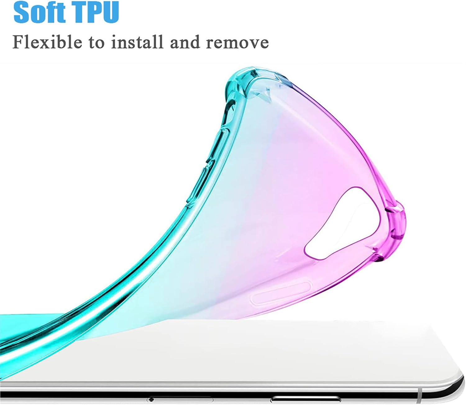 OEURVQO Funda transparente para OnePlus 10 Pro, transparente, colorida, delgada, suave, TPU a prueba de golpes, antiarañazos, funda protectora para