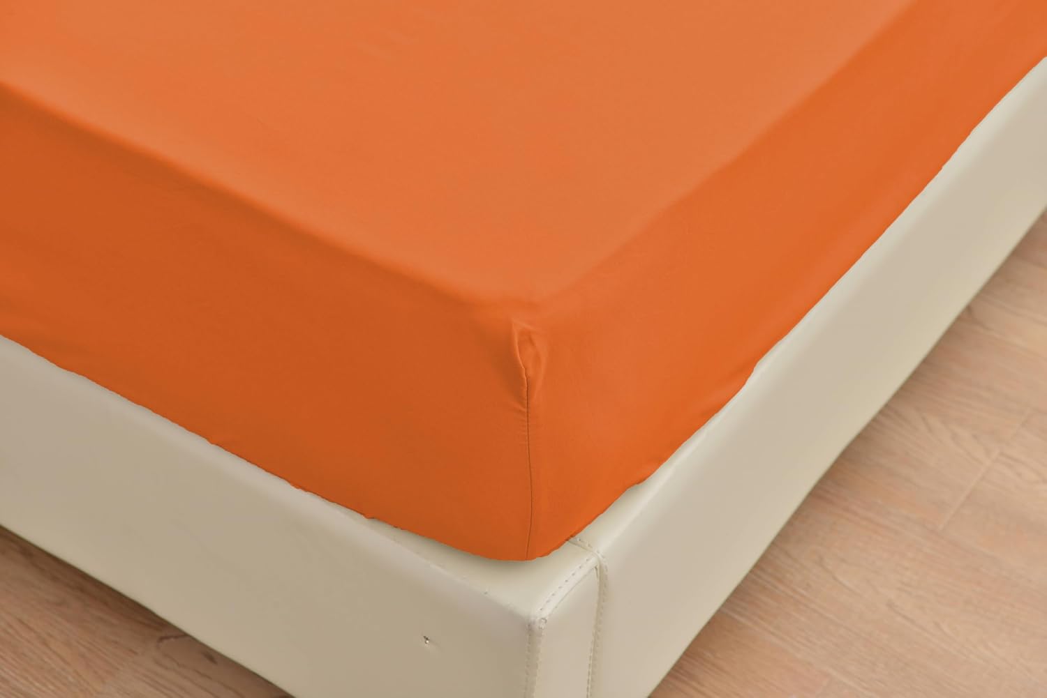 Juego de sábanas de rayón hechas de bambú, sábanas ultra suaves, 3 piezas, tamaño individual, naranja quemado