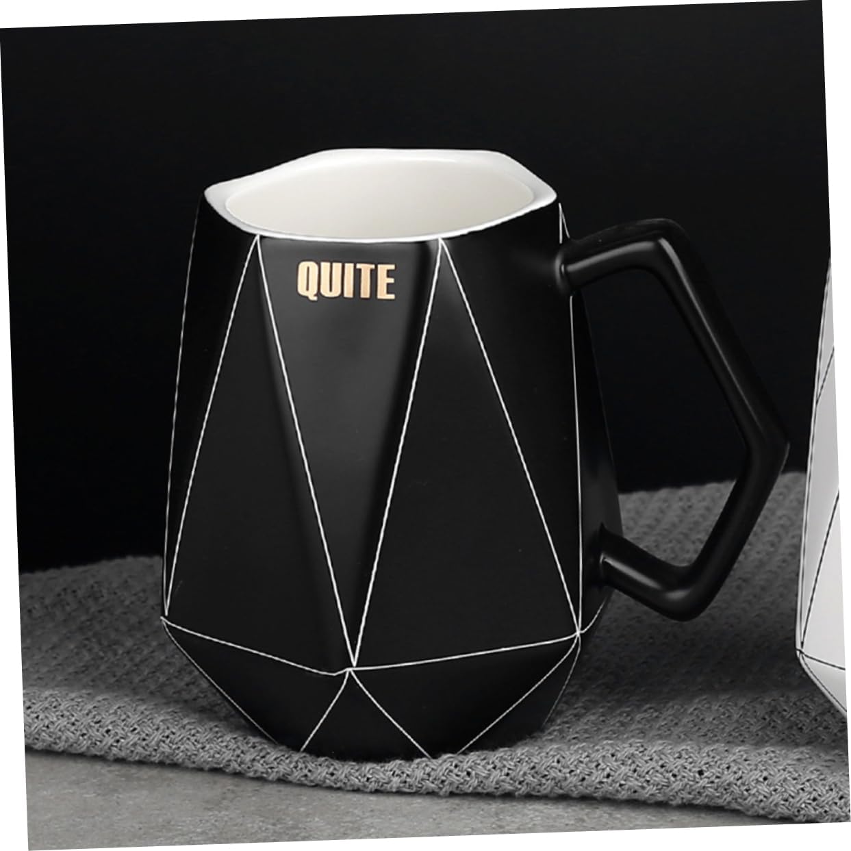 TIDTALEO Black Mugs mug Ceramic Coffee Cup Cappuccino Cup porcelain coffee cup white ceramic porcelain tea cup black ceramic tea coffee cups with