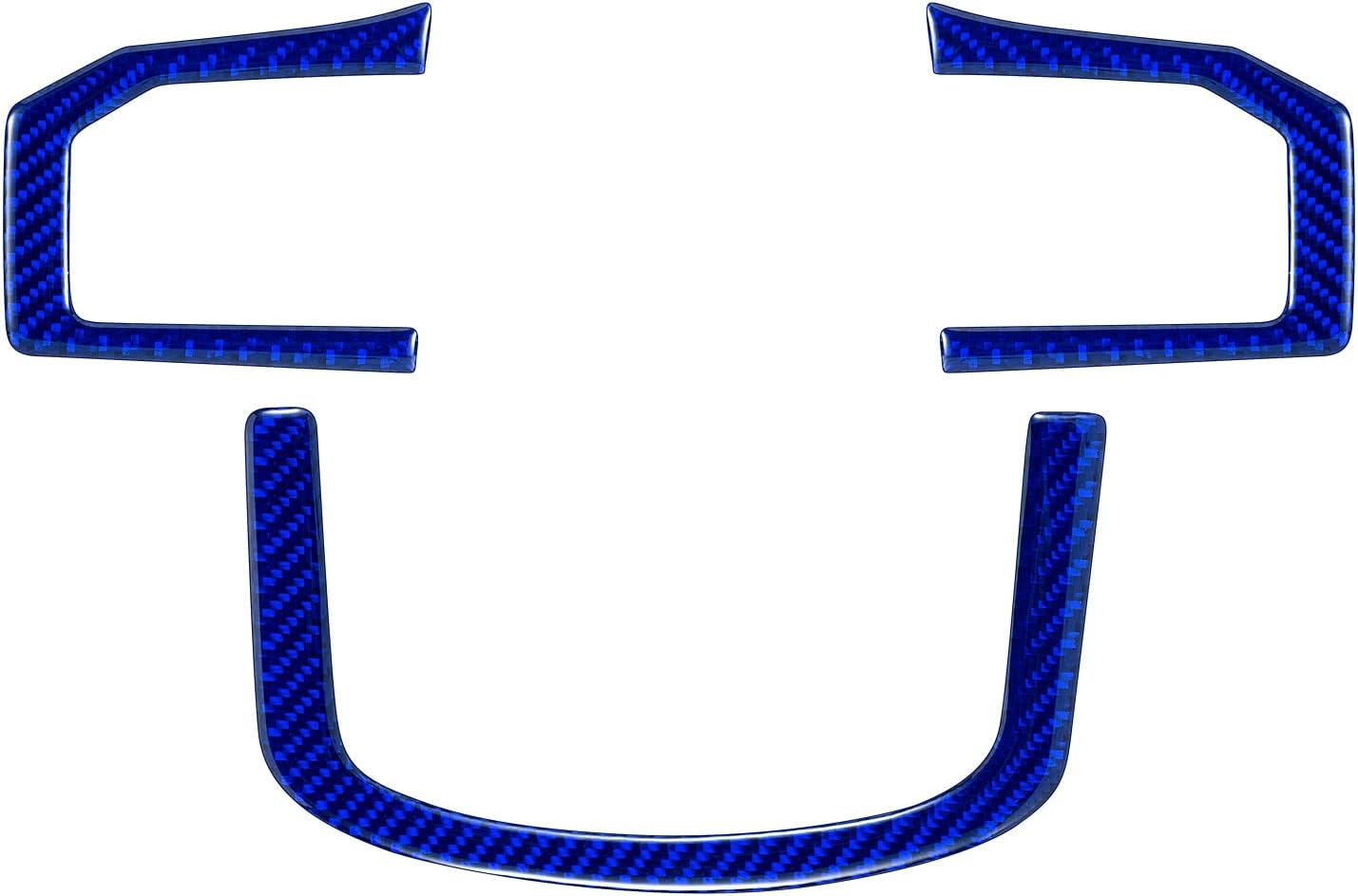YAMUDA Compatible con 3 piezas de fibra de carbono para volante de automóvil, accesorios interiores para Ford F150 2015 2016 2017 2018 2019 2020