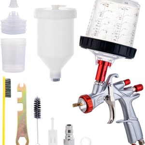 R500 LVLP Pistola de aire con boquilla de 0.051 in YT-160 Pistola de pintura automotriz pulverizador con taza graduada de mezcla de 20.3 fl oz, R500 LVLP Pistola de aire con boquilla de 0.051 in YT-160 Pistola de pintura automotriz pulverizador con taza graduada de mezcla de 20.3 fl oz,