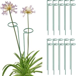 MTB Green – Juego de 20 estacas de soporte para plantas de un solo tallo de 18 pulgadas, paquete de 20 estacas de soporte para plantas, aros de MTB Green – Juego de 20 estacas de soporte para plantas de un solo tallo de 18 pulgadas, paquete de 20 estacas de soporte para plantas, aros de