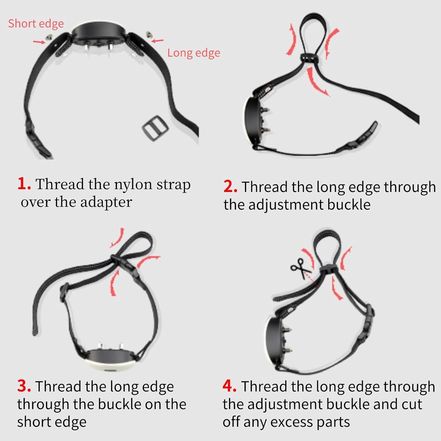 Correas de repuesto para collar de perro, collares receptores de ladridos de entrenamiento, correa de repuesto para rastreador GPS, collar de perro