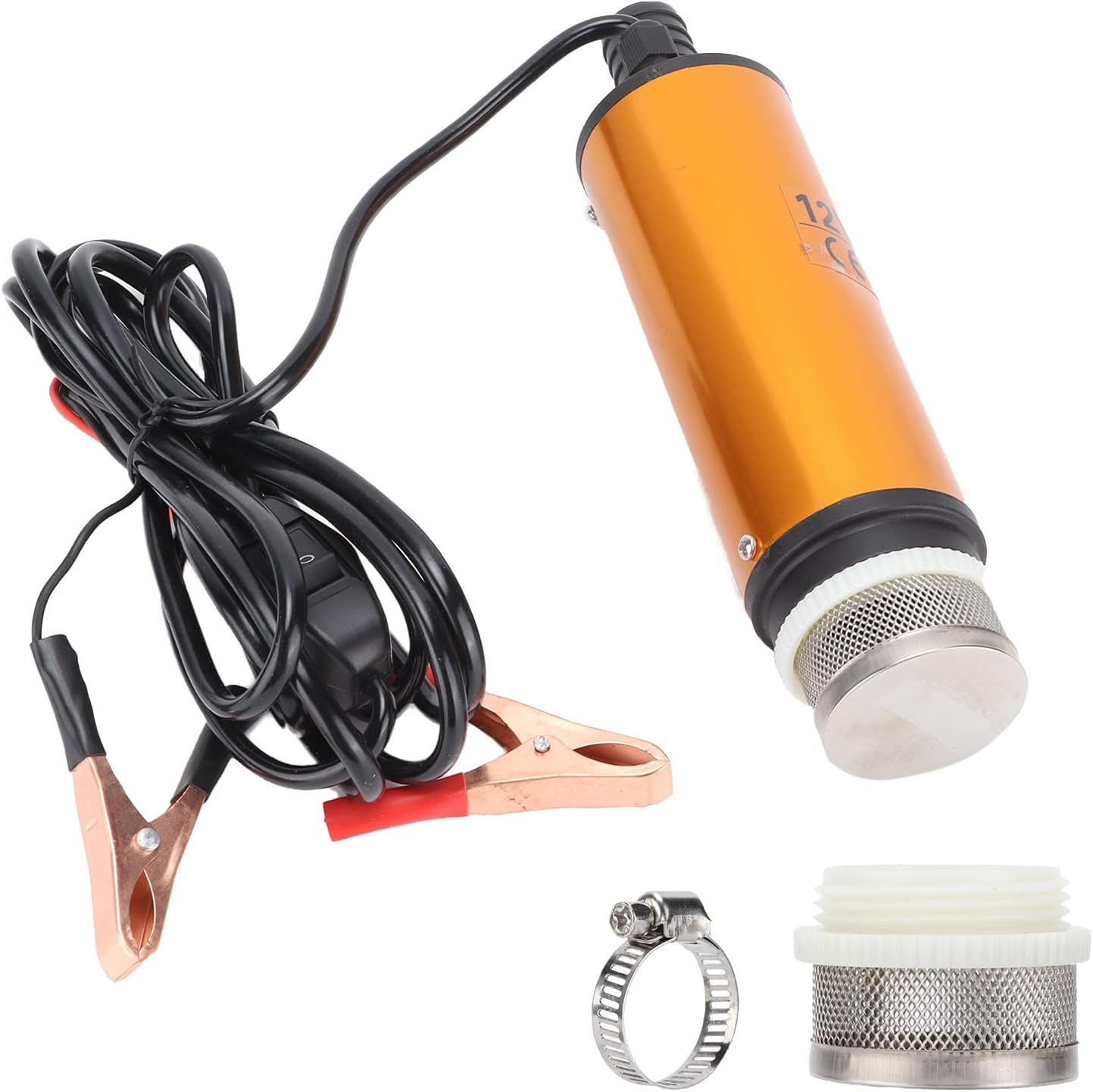 Bomba sumergible eléctrica, bomba de transferencia de combustible portátil mini 12 V 2.008 in CC 30 L  min para diésel queroseno agua accesorio de