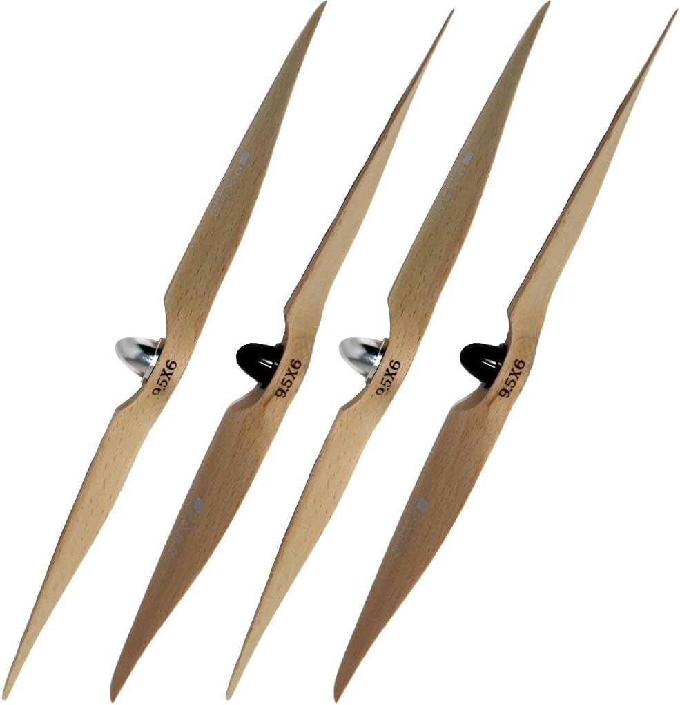 XOAR 9450 – Hélices de madera autoendurecidas 2CW2CCW con adaptadores de aluminio para DJI Phantom 4, Phantom 3 Standard, Advanced, Professional,