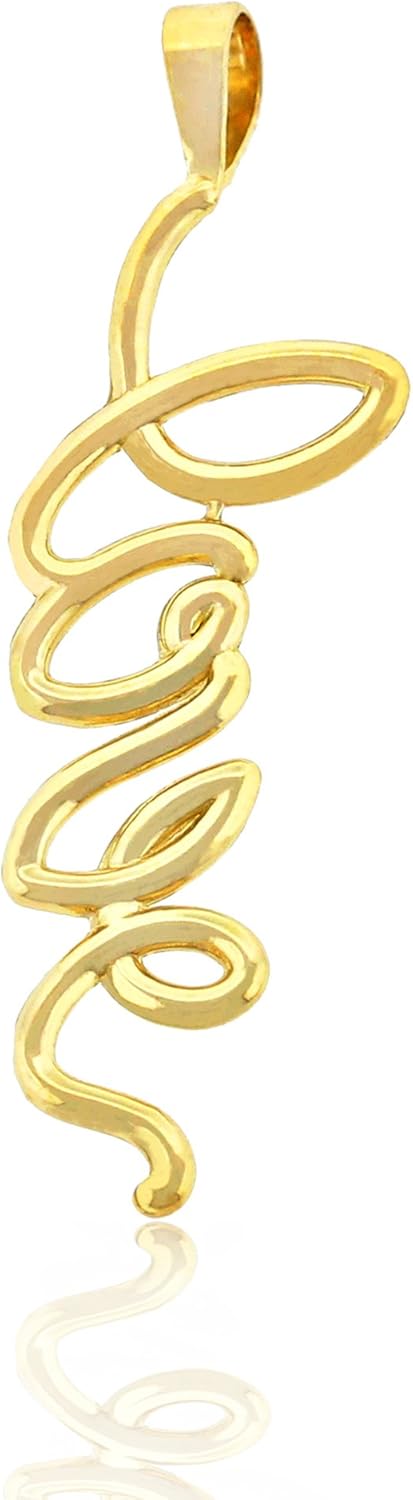Charm America – Charm de amor vertical de oro – Oro macizo de 10 quilates