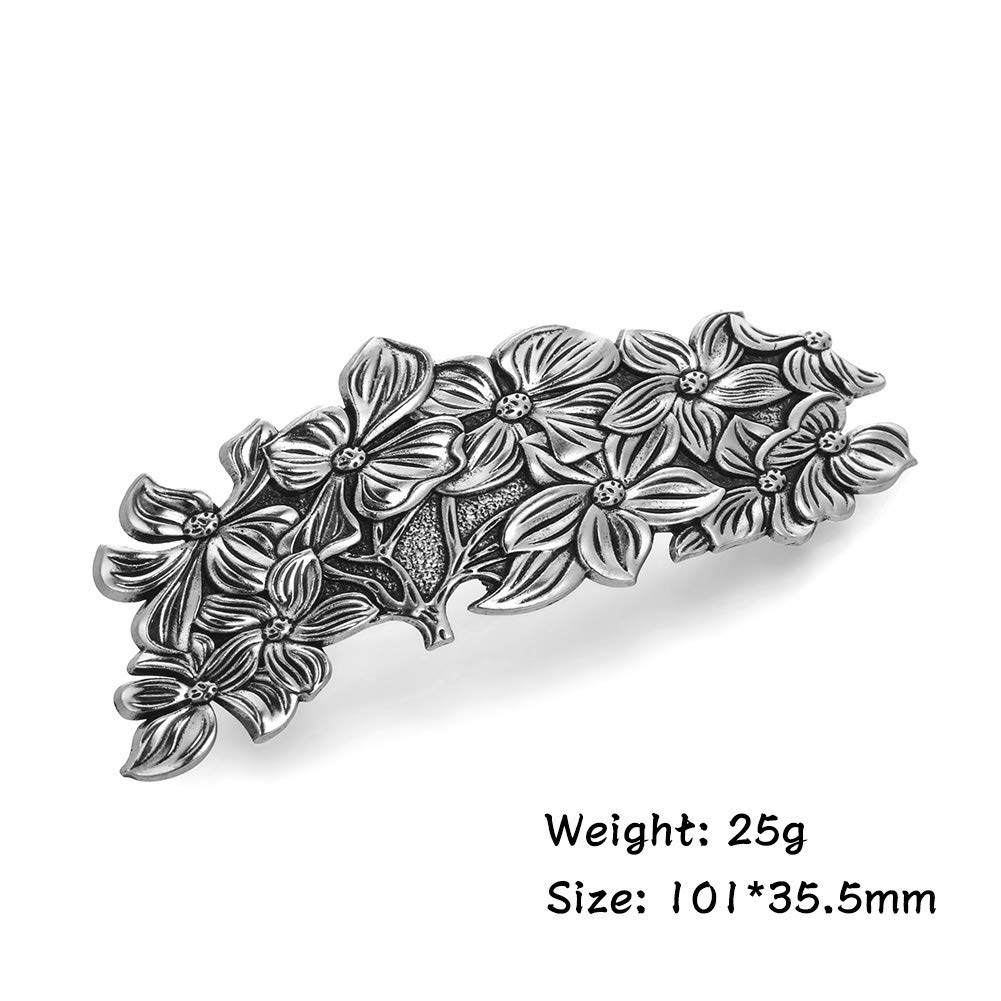 Pasadores de metal, horquilla de flores y mariposas, grandes hechas a mano, pinzas para el cabello para mujer