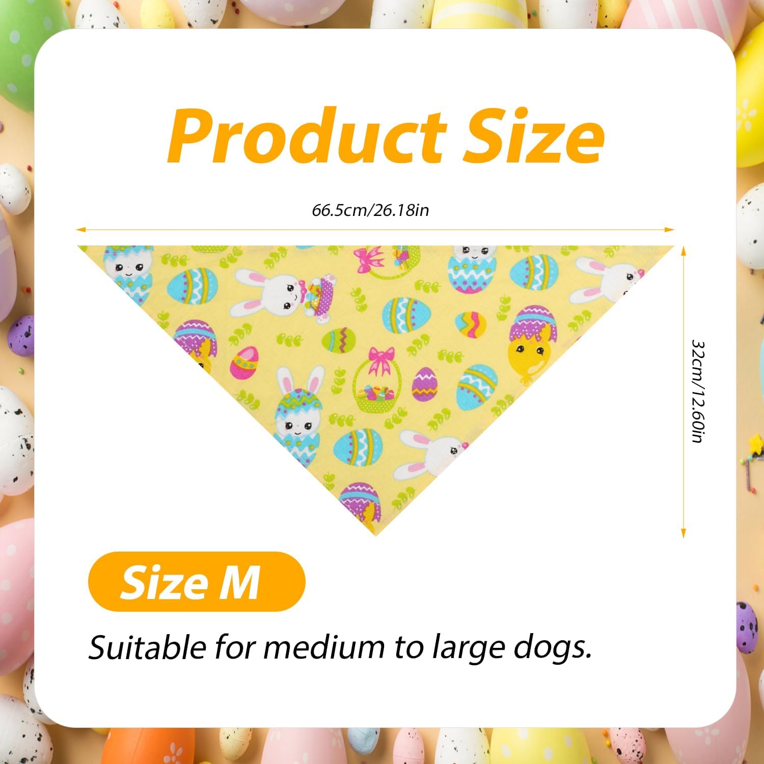 2 pañuelos de Pascua para perro, bufanda colorida de Pascua para perro, cómoda y bonita, conejo, elementos de conejo, bandana para mascotas,