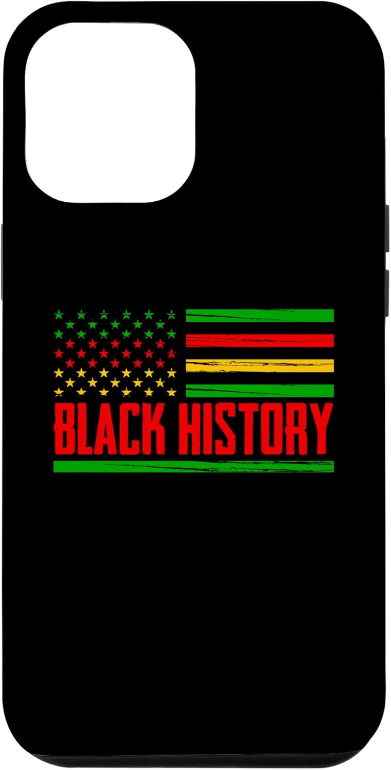 iPhone 12 Pro Max Black Pride American Flag Month for American African Case