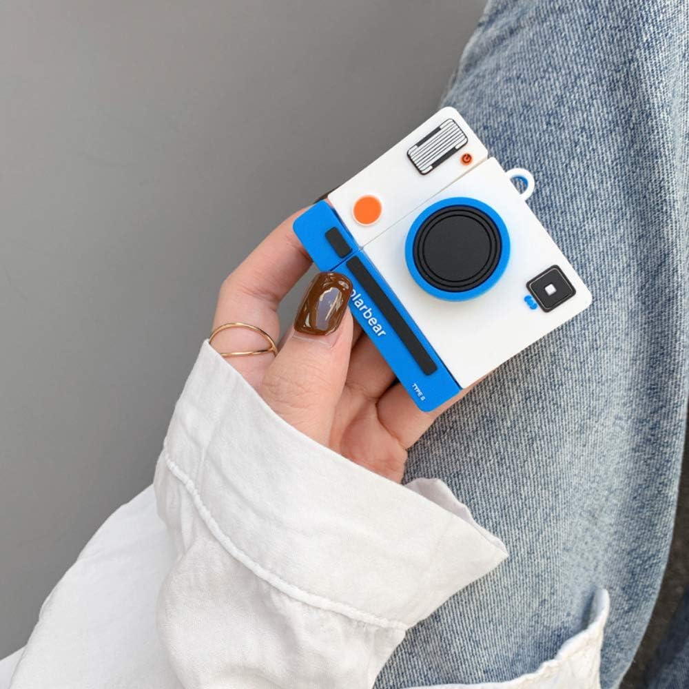Funda compatible con cámara AirPods 12, funda protectora de silicona retro para AirPods, niños, adolescentes, niños y niñas, divertida funda Kawaii