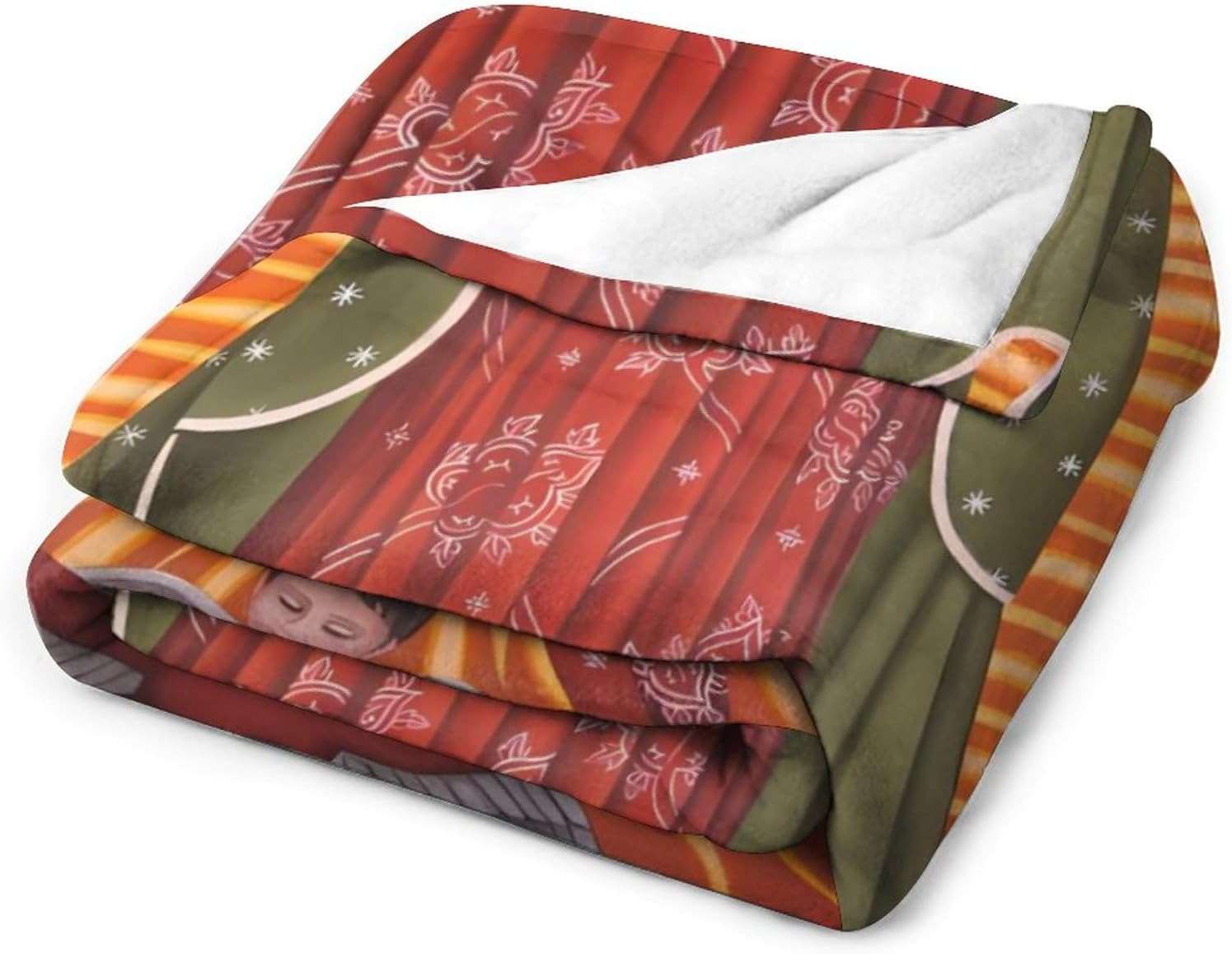 Nuestra Señora de Guadalupe Virgen María – Manta de Navidad suave y acogedora con pelusa de ángel, manta cálida para sofácama, manta de poliéster