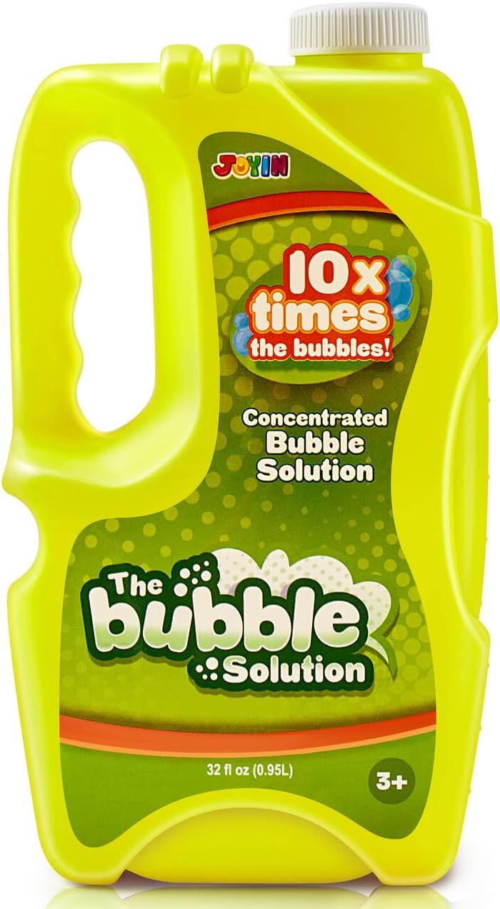 JOYIN Recambios de solución de burbujas de 32 onzas (hasta 2.5 galones), solución de burbujas grandes, concentrada de burbujas para máquina de