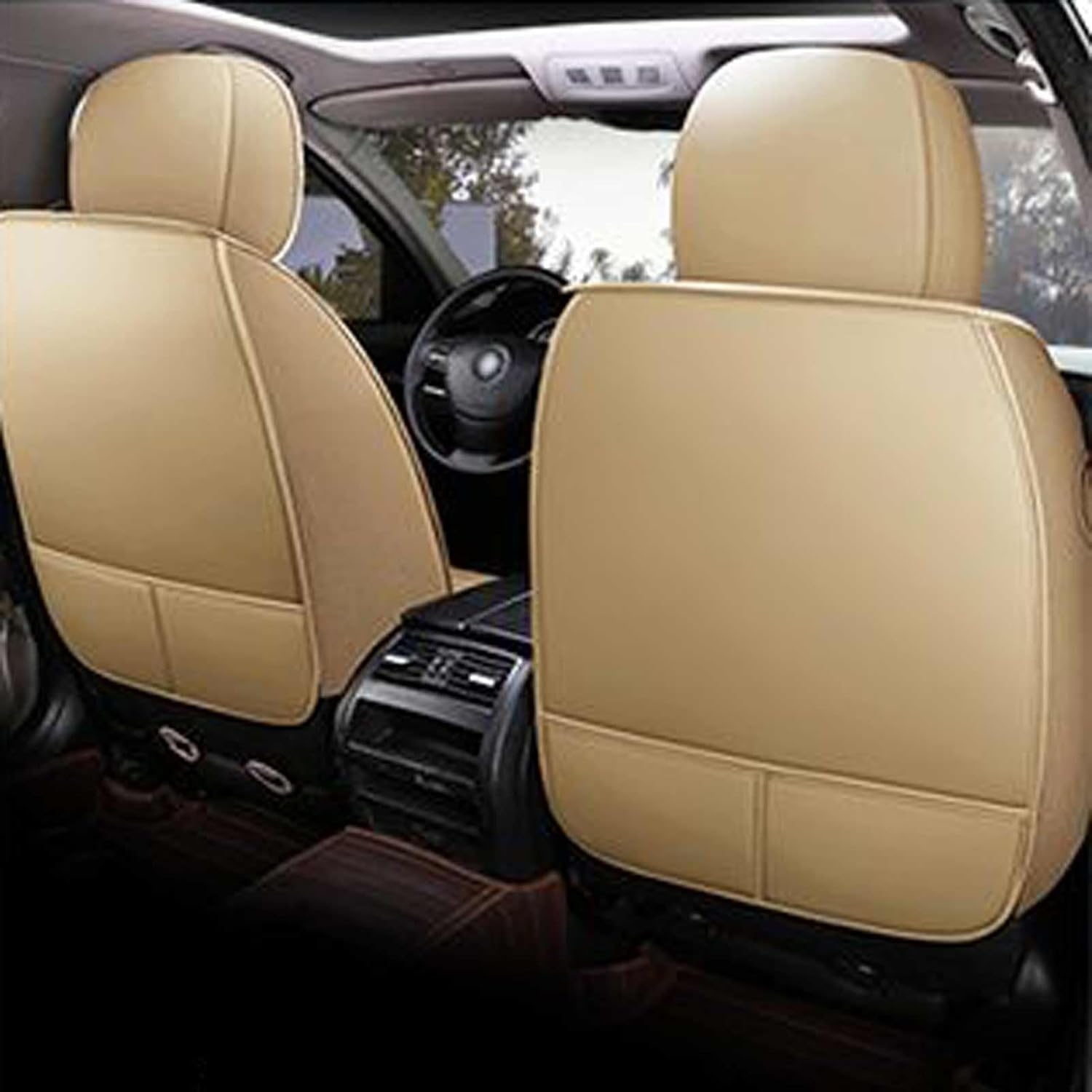 Juego completo de fundas impermeables para asientos de automóvil compatibles con Ssangyong Korando Kyron Musso Rexton Tivoli para 5 asientos, cómodo