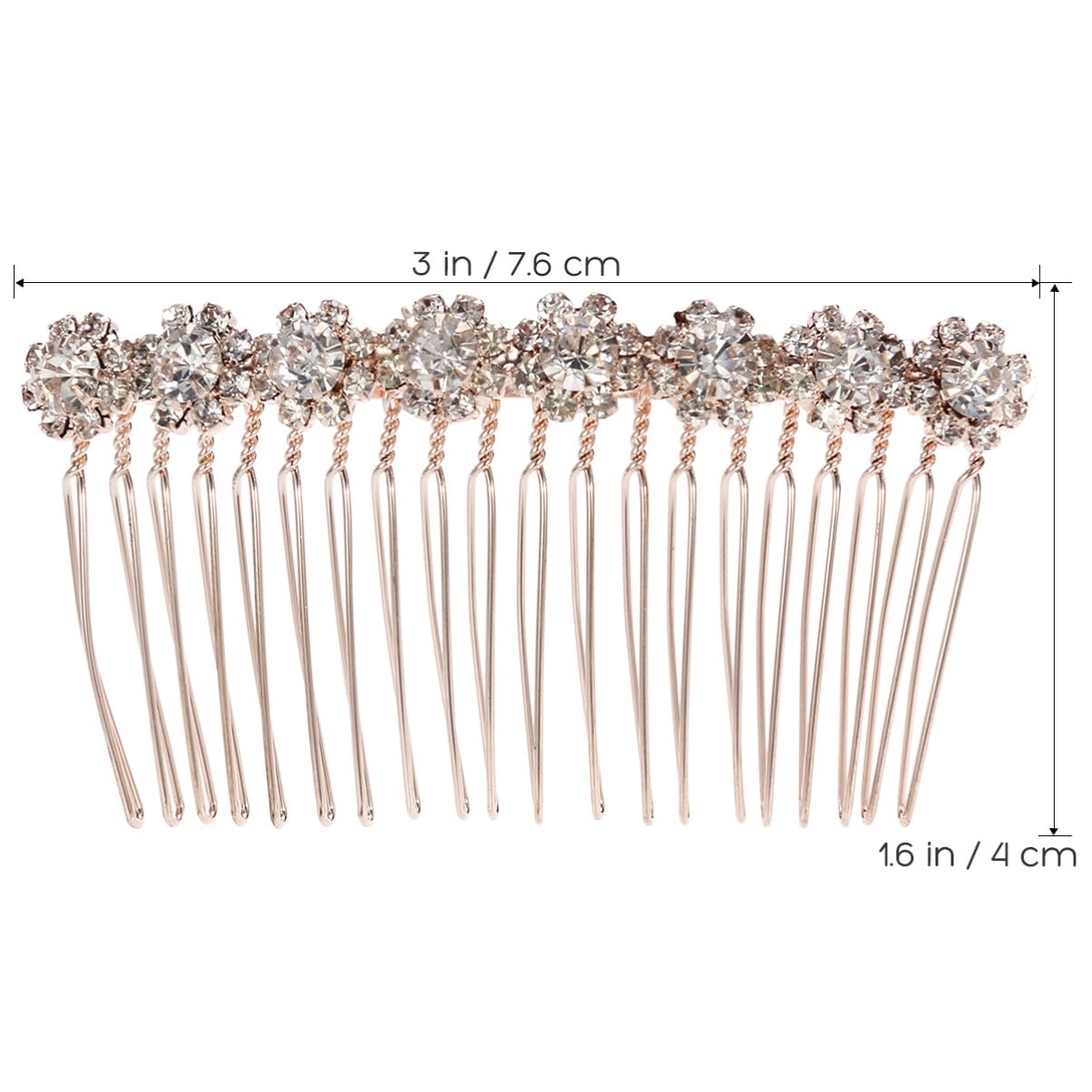 Peines de horquilla de 8 flores con diamantes de imitación de cristal, horquillas para el cabello, pinzas para el cabello para mujer, tocado de boda
