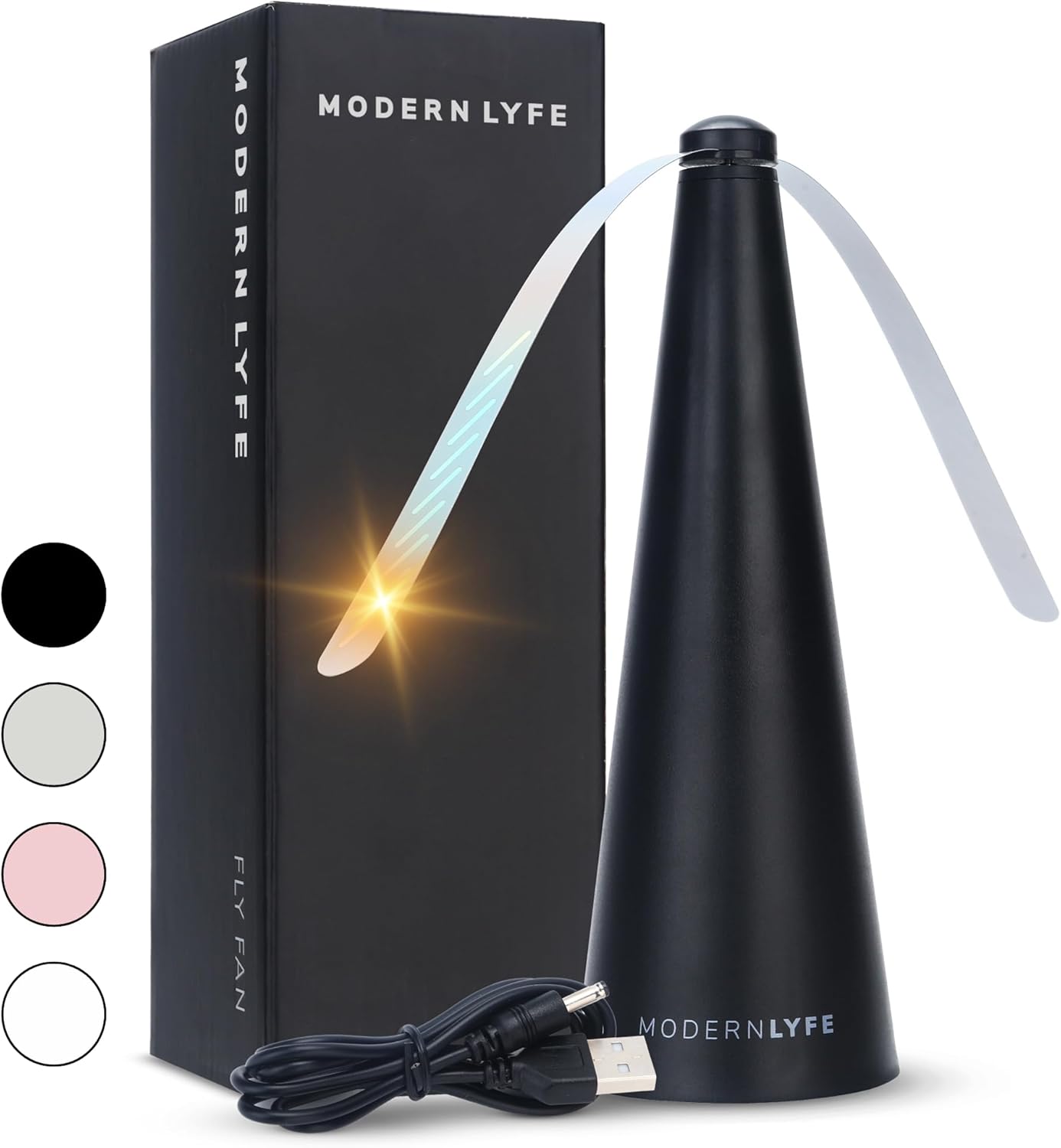 Ventilador de moscas para mesas, alimentado por USB o AA, repelente de moscas para comedor al aire libre o alimentos en fiestas, restaurantes, mesa