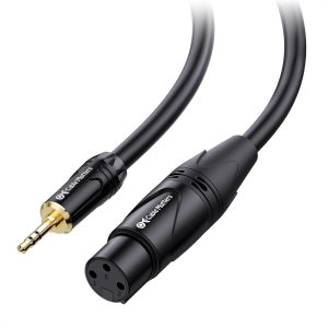 CABLE MATTERS (18 pulgadas) Cable desequilibrado de 3.5 mm a XLR (cable XLR a 3.5 mm) macho a hembra CABLE MATTERS (18 pulgadas) Cable desequilibrado de 3.5 mm a XLR (cable XLR a 3.5 mm) macho a hembra