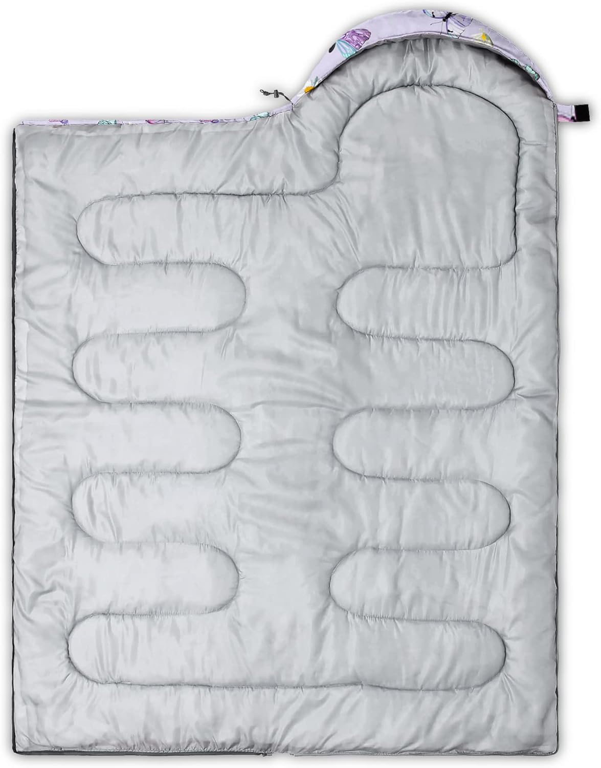 QOOMO Saco de dormir para camping, 3 estaciones, clima cálido y fresco, ligero, saco de dormir impermeable para adultos y niños, viajes y al aire