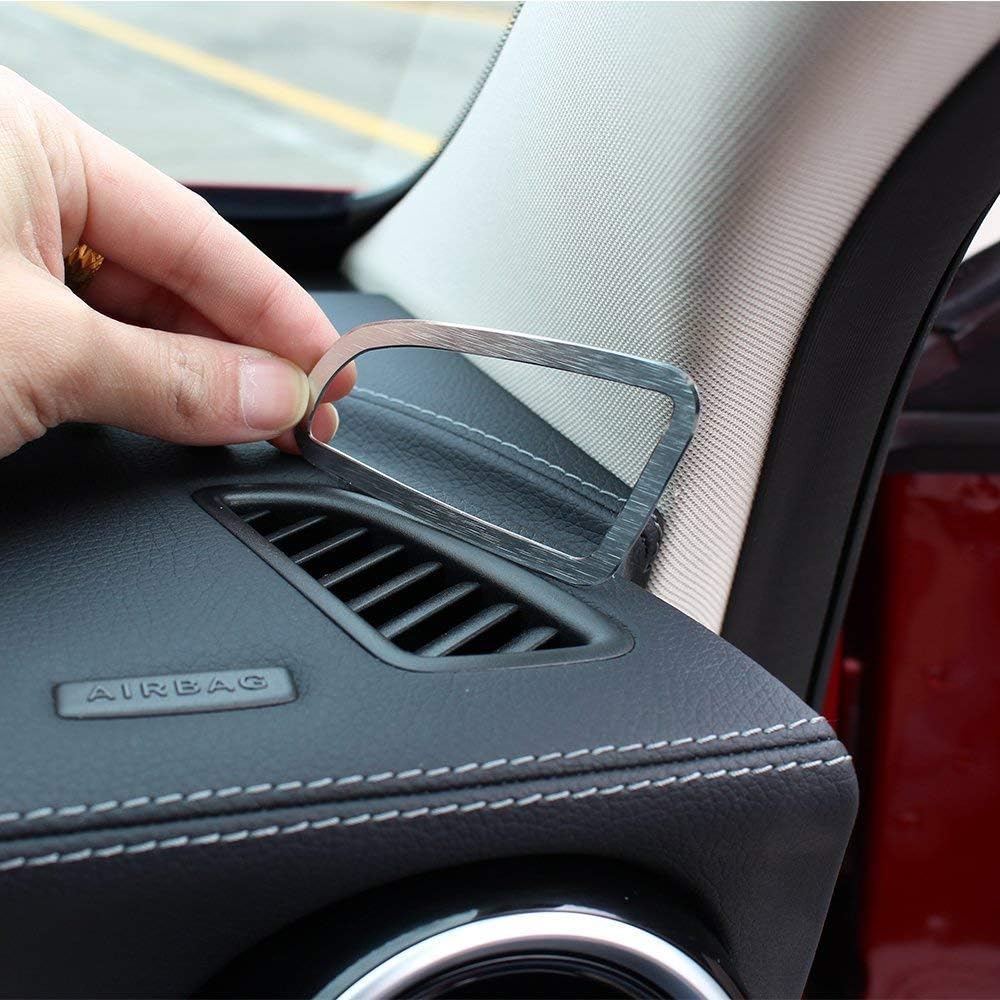 YIWANG – Juego de 2 pegatinas de aleación de aluminio para interior de salpicadero de coche, para Mercedes Benz Clase C W205 C200 GLC260 300 2015