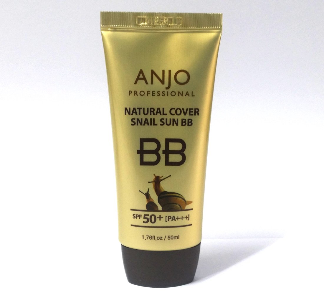 ANJO  Cubierta natural de caracol Sun BB Cream SPF 50+PA +++ 1.7 fl oz X 3EA  Base de maquillajeMucus de caracolCosméticos coreanos