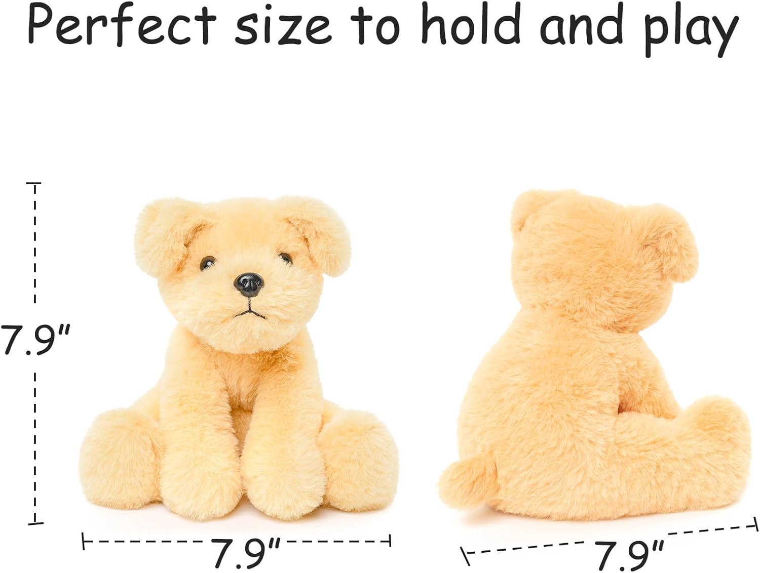 Labs Labrador Golden Retrievers – Cachorro de peluche para niños y niñas, regalos de cumpleaños a la hora de dormir, 7.9 pulgadas, amarillo dorado