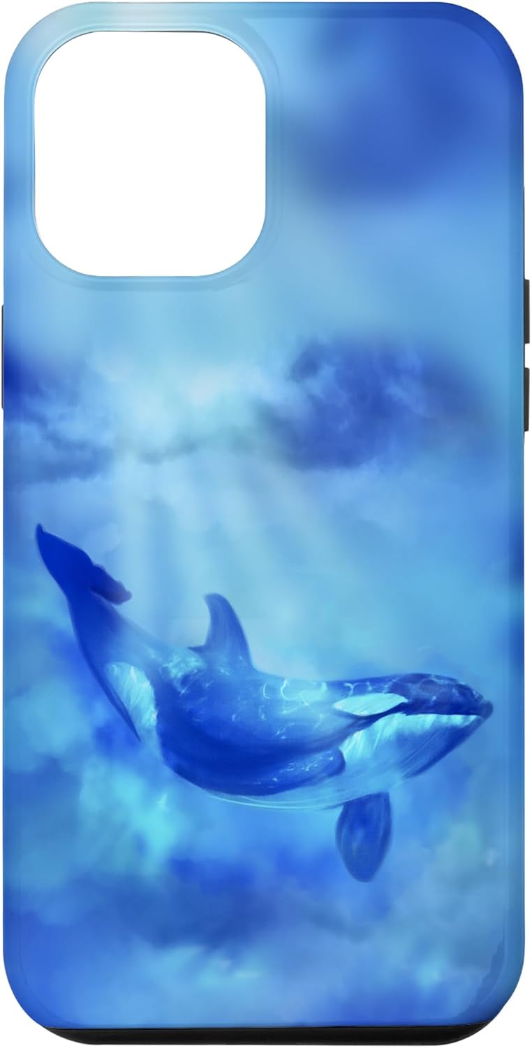 Funda para iPhone 13 Pro Max Orca Sea Panda Bajo el Mar Ballena Asesina