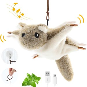 Juguetes para gatos, juguete interactivo automático para gatos de interior, juguete colgante chirriante de hierba gatera voladora, ardilla voladora, Juguetes para gatos, juguete interactivo automático para gatos de interior, juguete colgante chirriante de hierba gatera voladora, ardilla voladora,