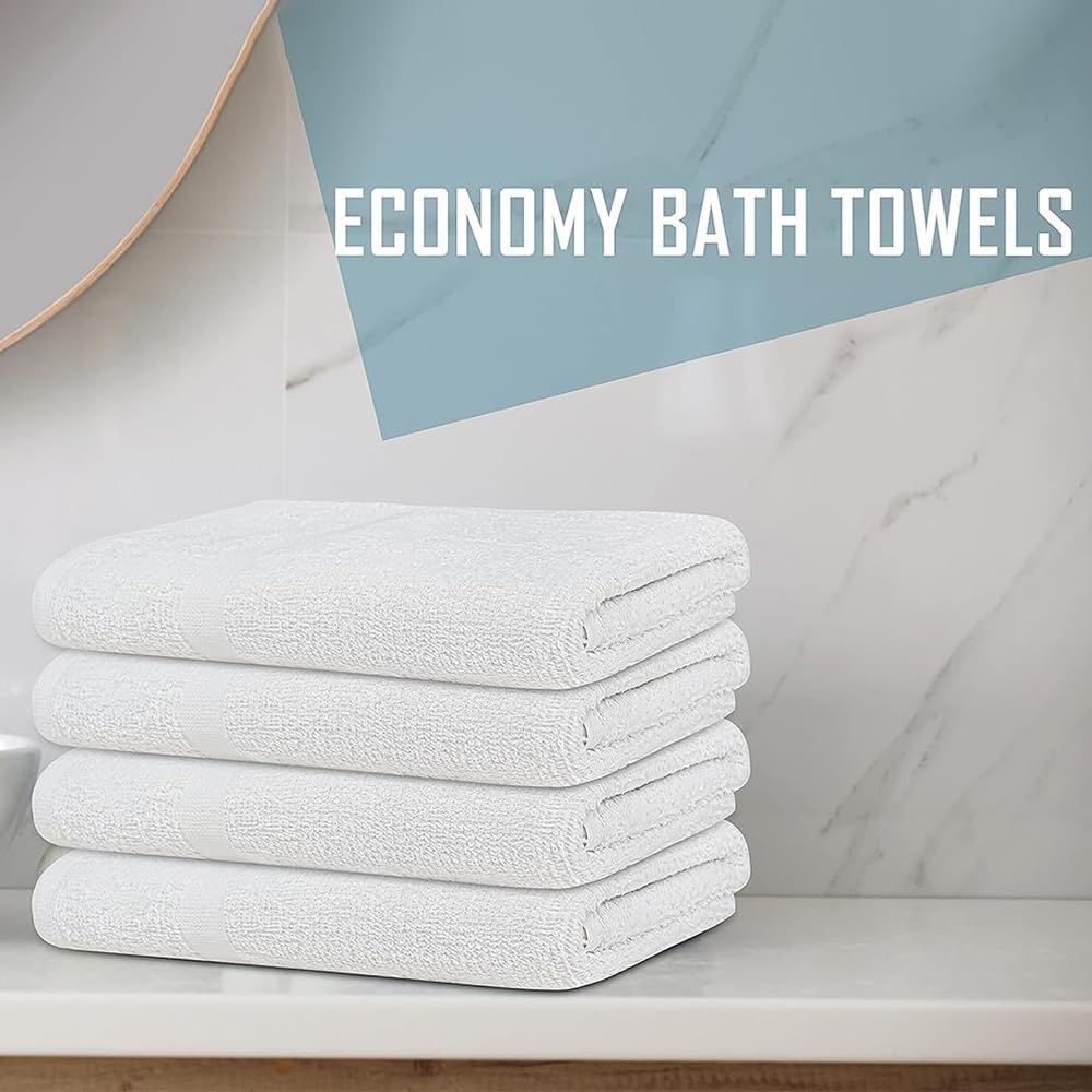 Juego de 12 toallas de baño 100% algodón, 500 GSM, toalla de baño grande suave, superabsorbente, secado rápido, ideal para piscina, hogar, gimnasio,