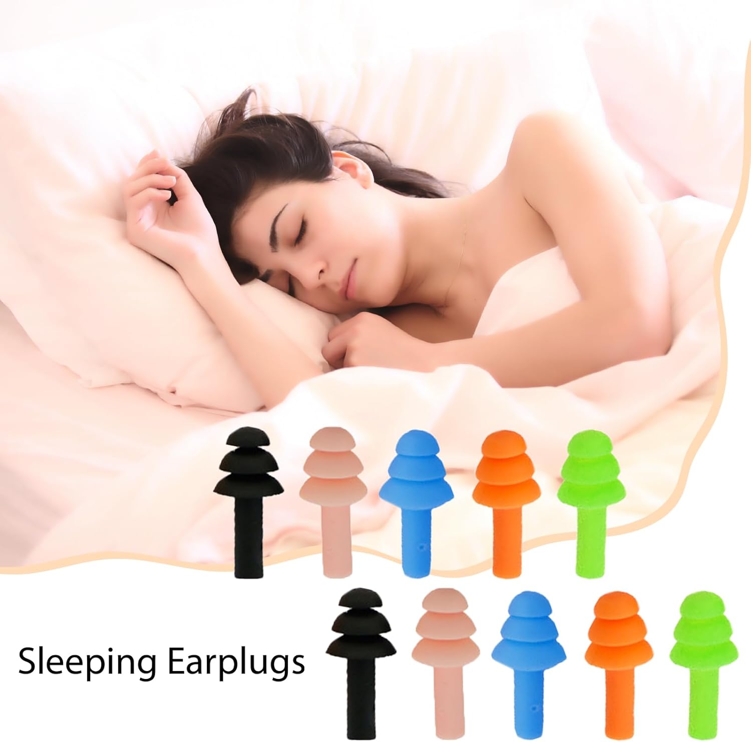 Tapones para los oídos para dormir, con cancelación de ruido, adecuados para el trabajo, dormir, ronquidos, natación, conciertos, lugares ruidosos.