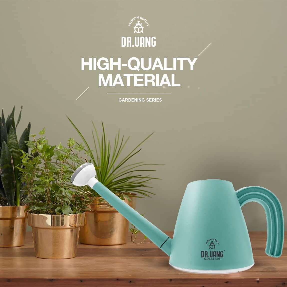 Regadera, regadera de interior y exterior para plantas de interior, boquilla larga con cabezal rociador de ducha desmontable, lata de agua para