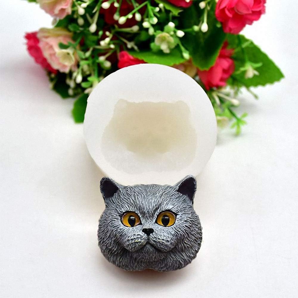Set of 2 Pet Cat Silicone Resin Molds, British Shorthair & Ragdoll Cat Kitty Chocolate Candy Fondant Mold Cake Decorating Tool Making Candle Soap