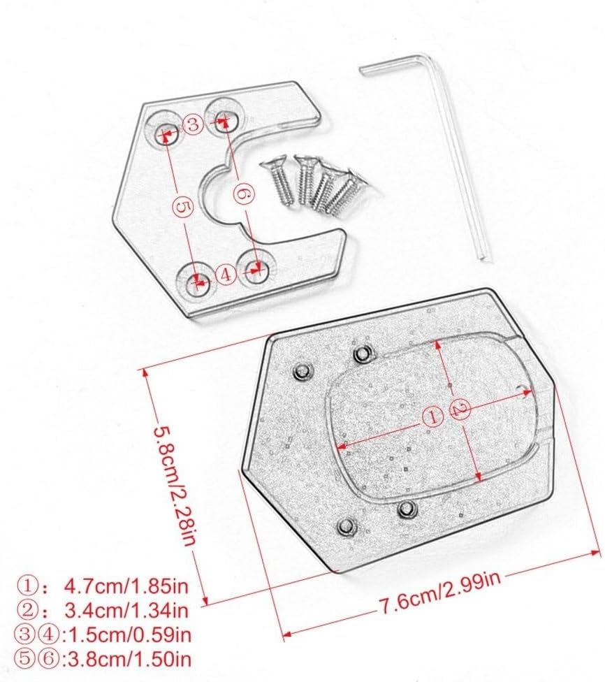 Motorcycle Side Stand pad CNC Kickstand Motorcycle Foot Side Stand Extension Pad Support Plate Enlarge for Y&AMAHA X-MAX X MAX Xmax 300 125 250