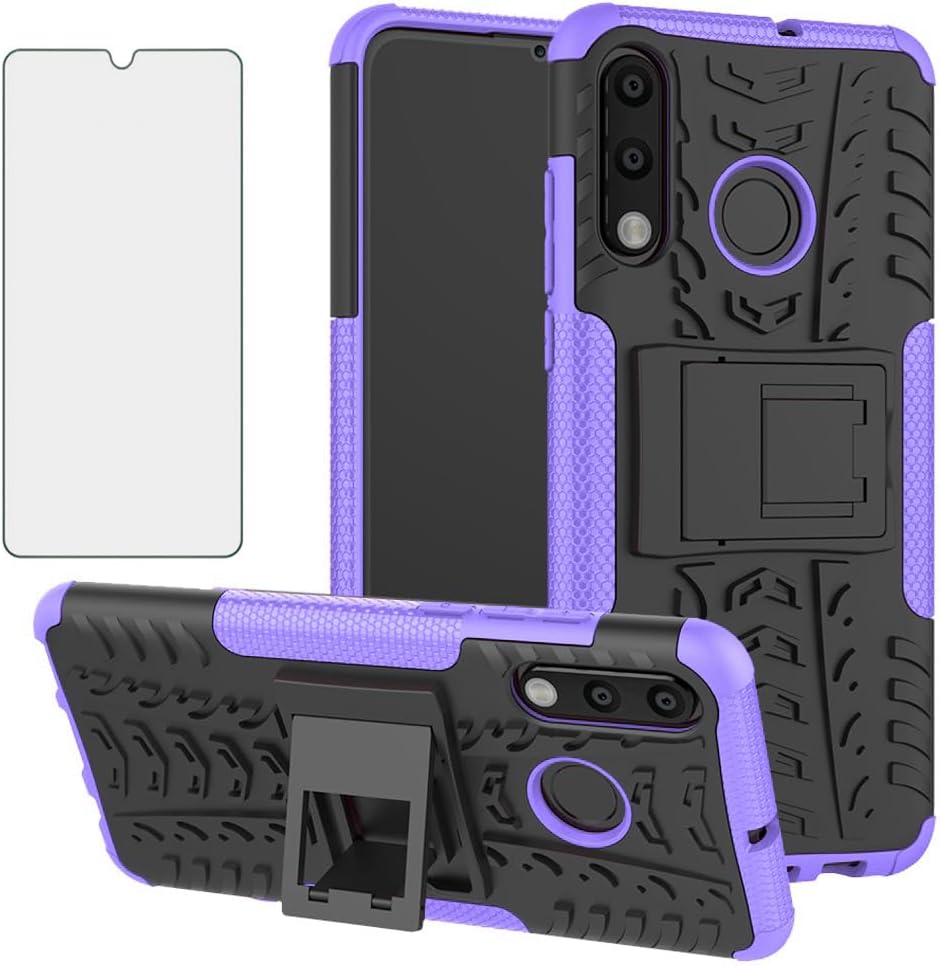 Asuwish Funda para teléfono Huawei P30 LiteNova 4E con protector de pantalla de vidrio templado y soporte delgado, híbrida, resistente, funda