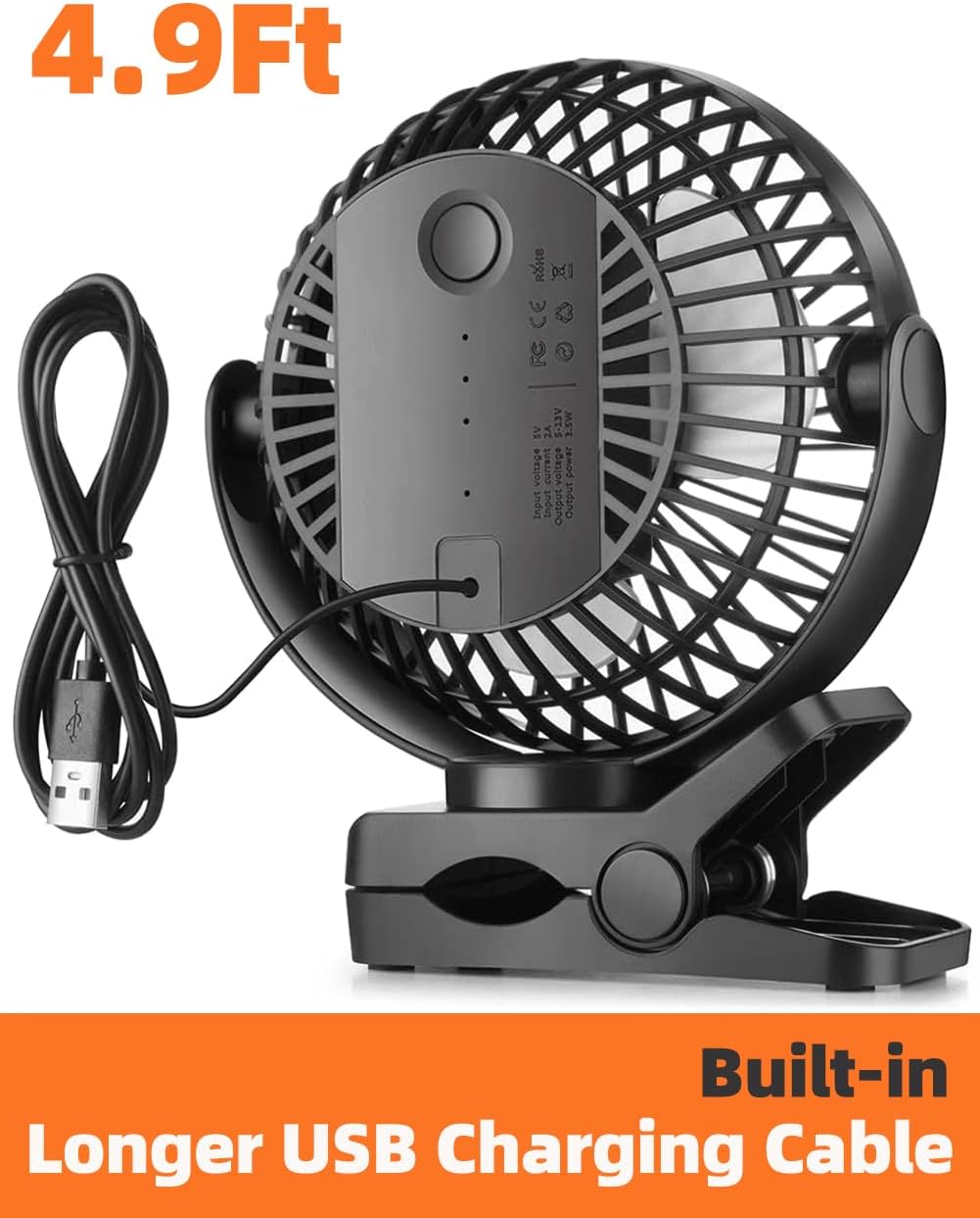 VANPRT Ventilador de escritorio alimentado por USB de 6 pulgadas, pequeño pero potente, ventilador de oficina, ventilador personal, ventilador
