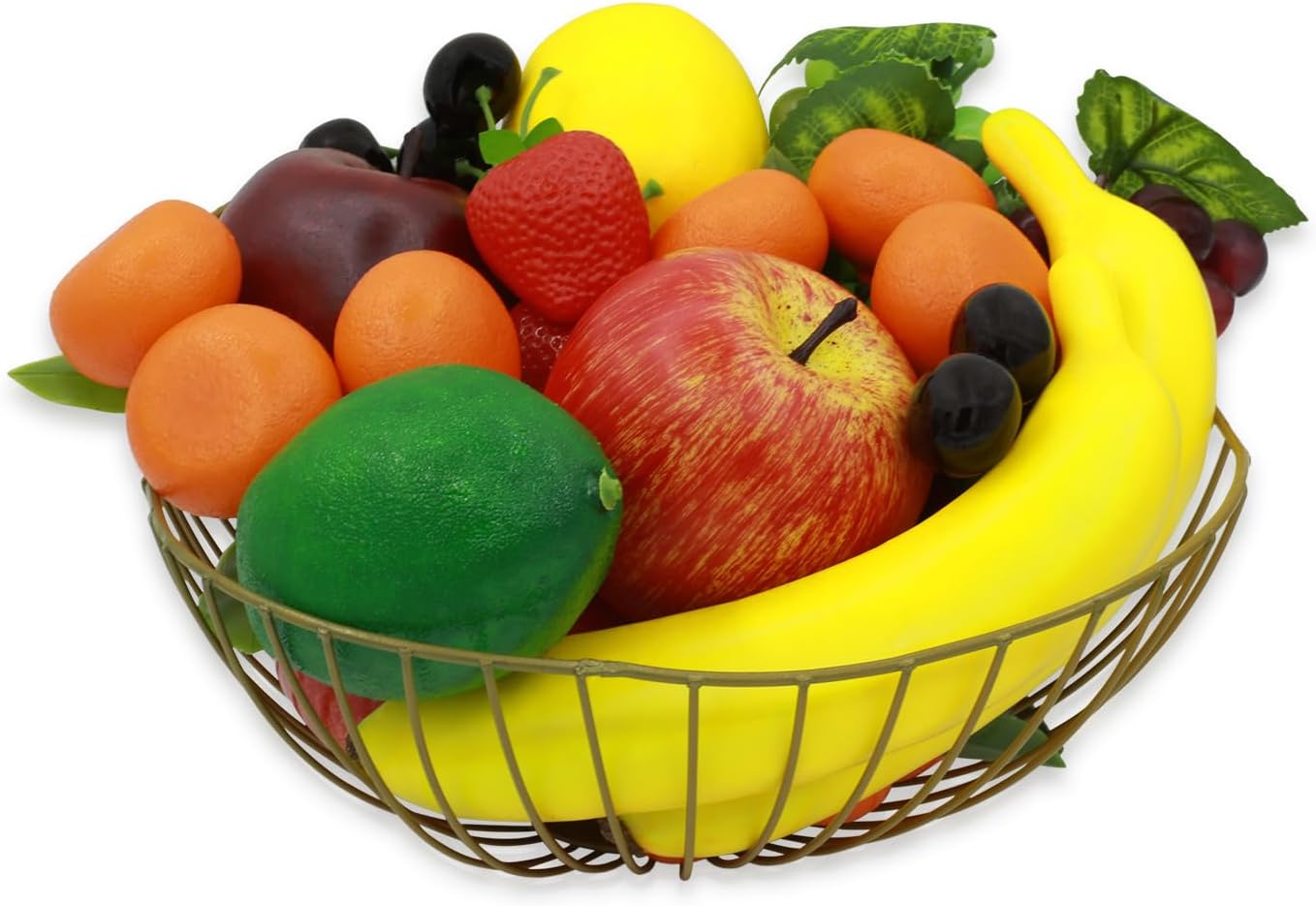 23 piezas de frutas falsas, decoración realista de frutas sintéticas, frutas artificiales falsas, frutas de plástico para decoración incluyen