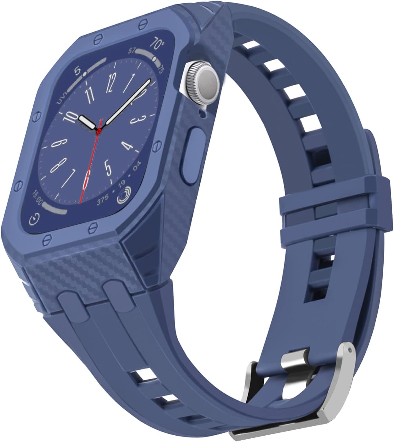 Correa para Apple Watch de 1.772 pulgadas con pulseras, funda protectora completa resistente y correa de muñeca suave para hombres y mujeres, bandas