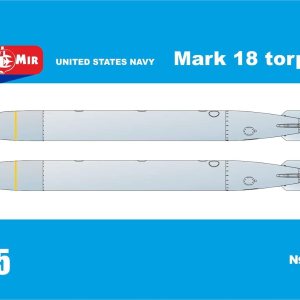 MIKRO MIR 35-020 United States Navy Mark 18 Torpedo 7.008 in 135 Kit de modelo de plástico MIKRO MIR 35-020 United States Navy Mark 18 Torpedo 7.008 in 135 Kit de modelo de plástico